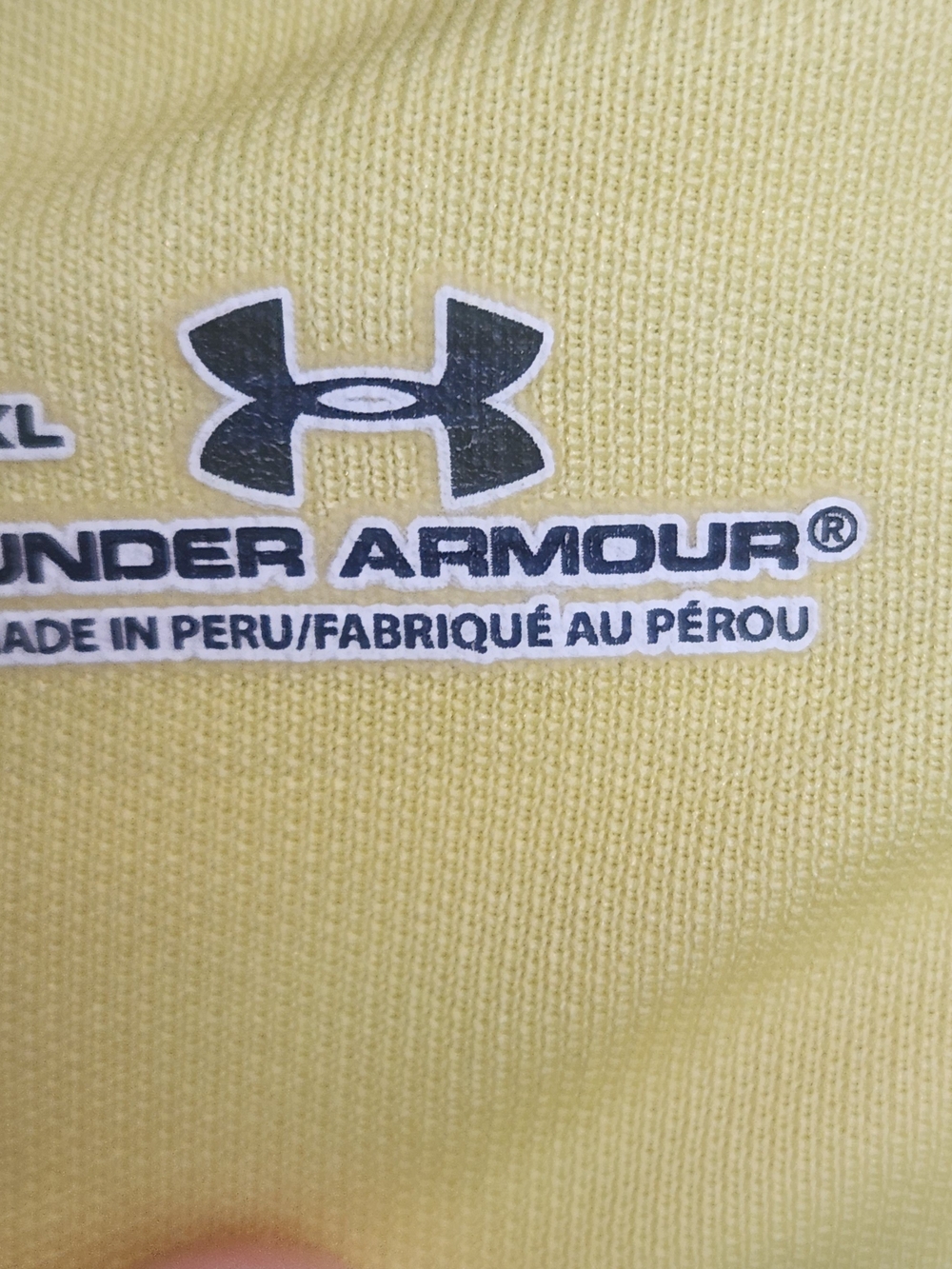 Under Armour Men’s Bright Yellow Performance Polo Shirt XL Euc - Picture 2 of 3